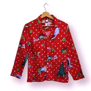 Pottery Barn Red Dr. Seuss Pajama Top Size S